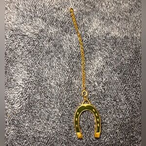 Gucci Gold and Green Horseshoe Charm